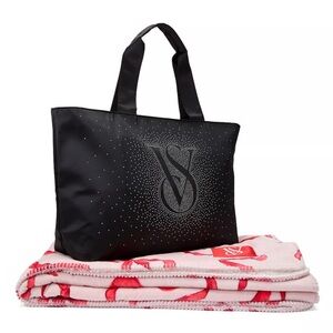 🆕 Victoria’s Secret | Shine Tote Bag & Cozy Blanket - Perfect Gift ✨
